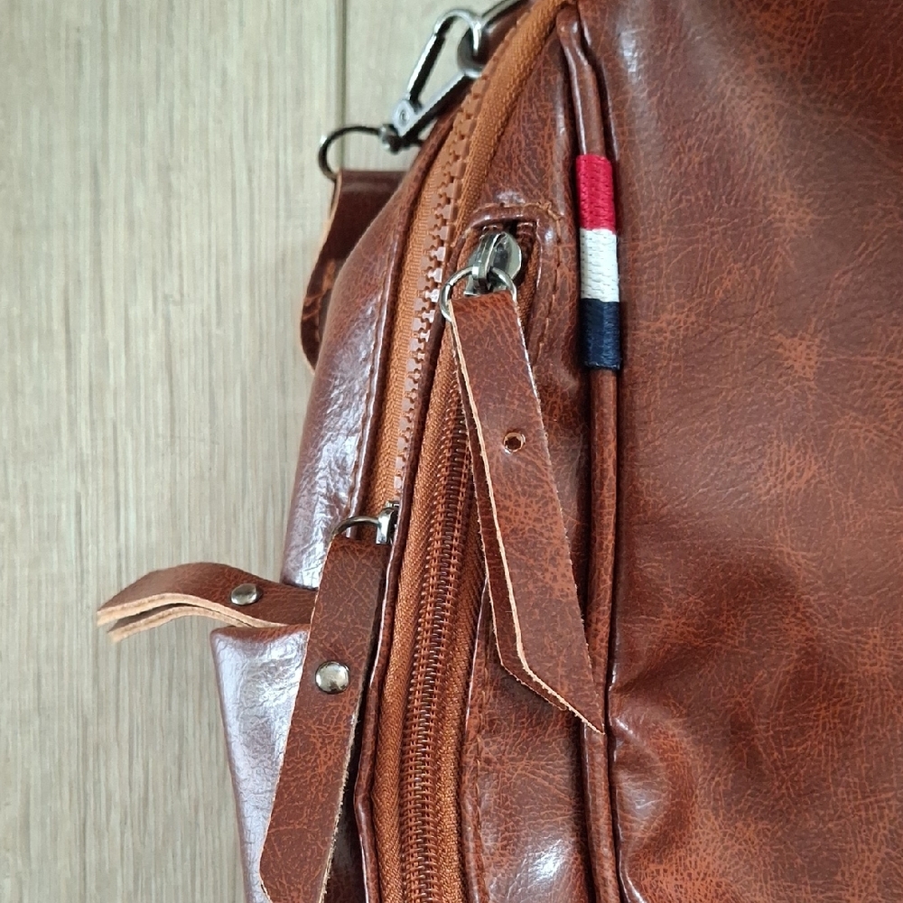 Brown Leather Backpack - Picture 5 of 14